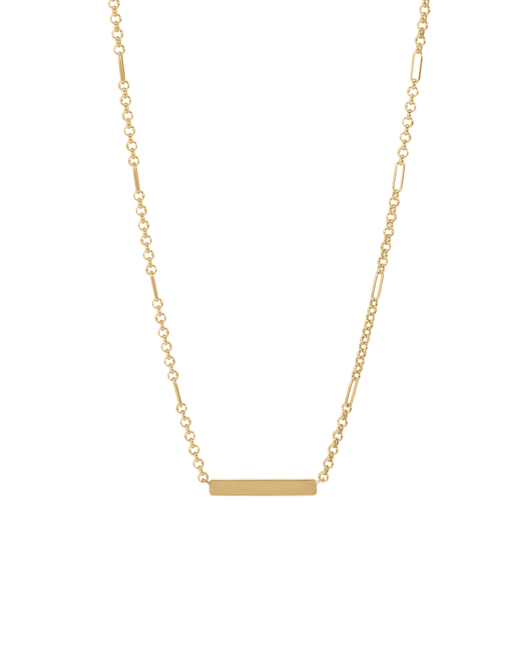 ENGRAVABLE BELCHER CHAIN NECKLACE (18K GOLD PLATED)