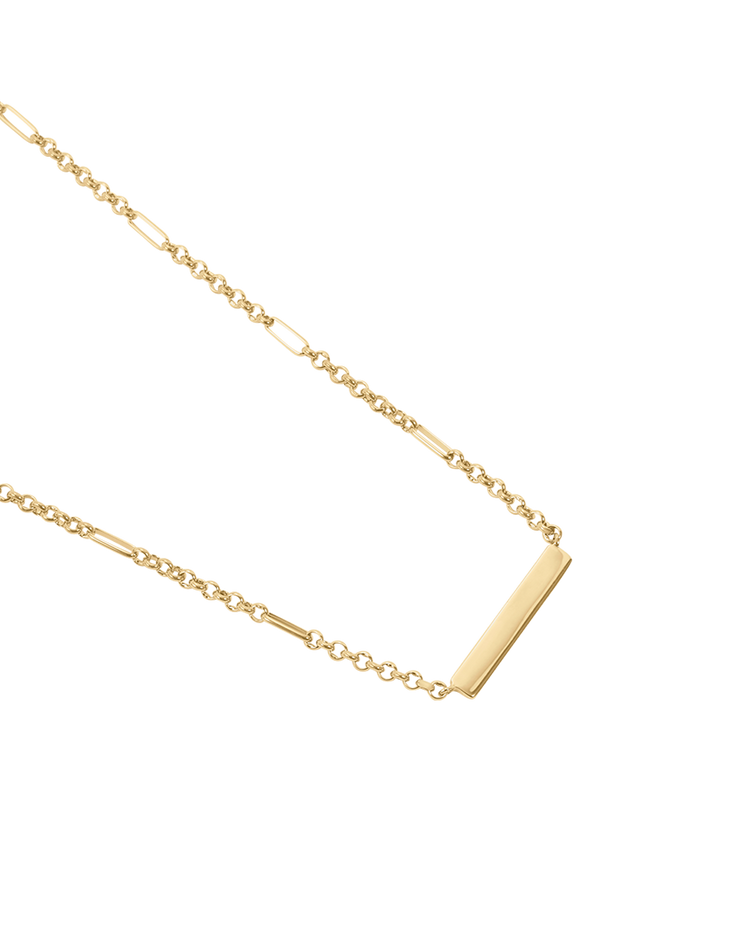 ENGRAVABLE BELCHER CHAIN NECKLACE (18K GOLD PLATED)