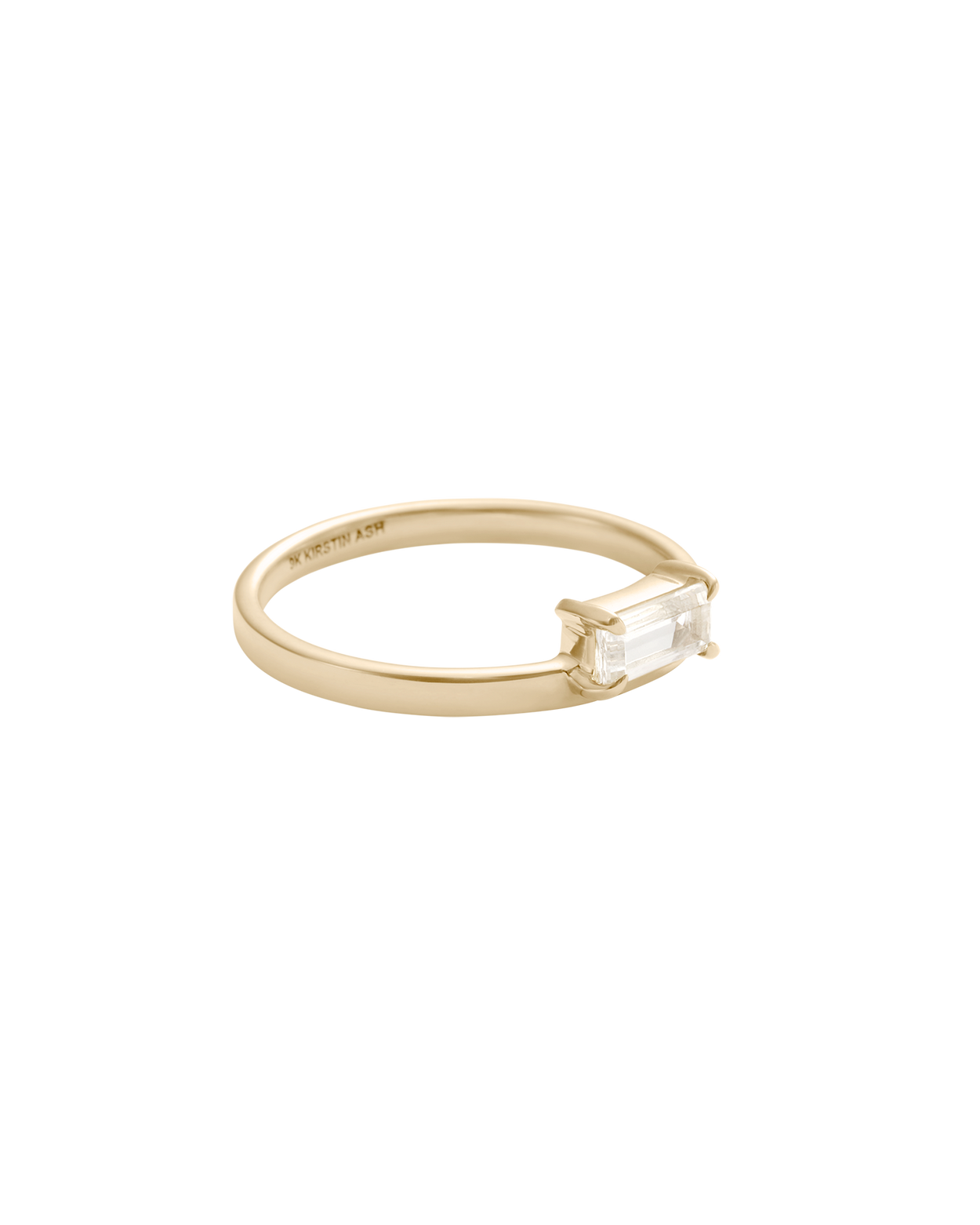 ETHER BAGUETTE RING (9K GOLD)