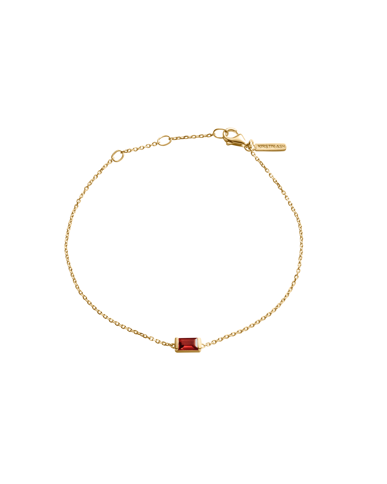 BAGUETTE BIRTHSTONE BRACELET (18K GOLD VERMEIL) JANUARY