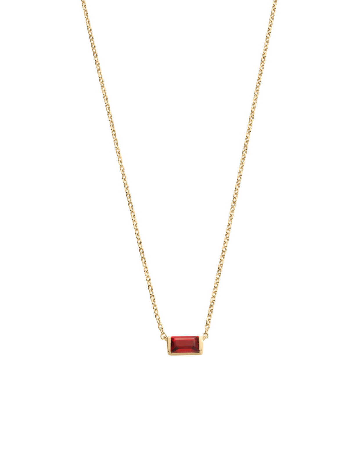 BAGUETTE BIRTHSTONE NECKLACE (18K GOLD VERMEIL) JANUARY
