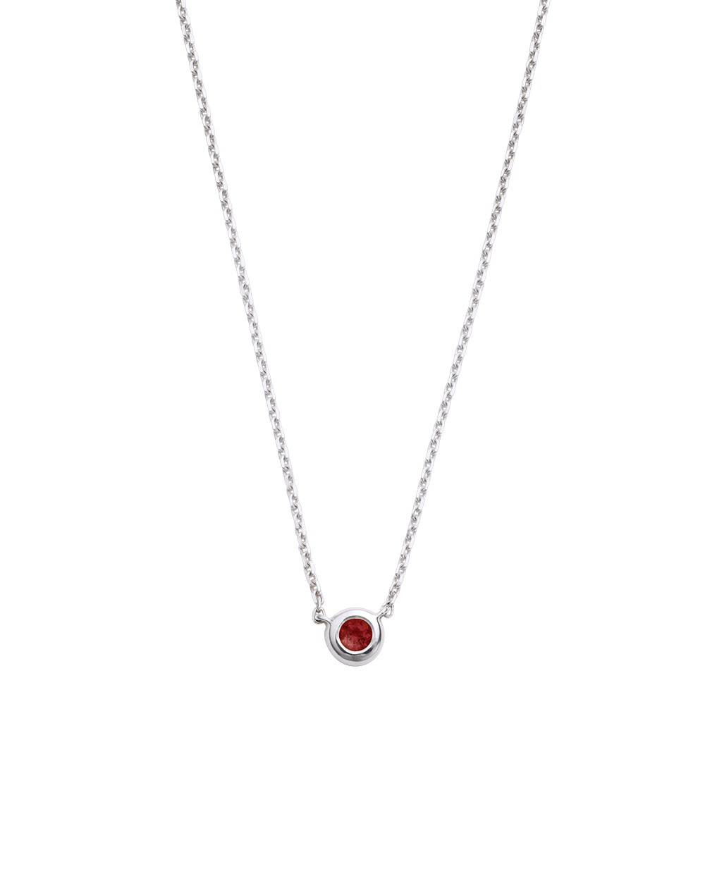 PETITE BIRTHSTONE NECKLACE (STERLING SILVER) JANUARY