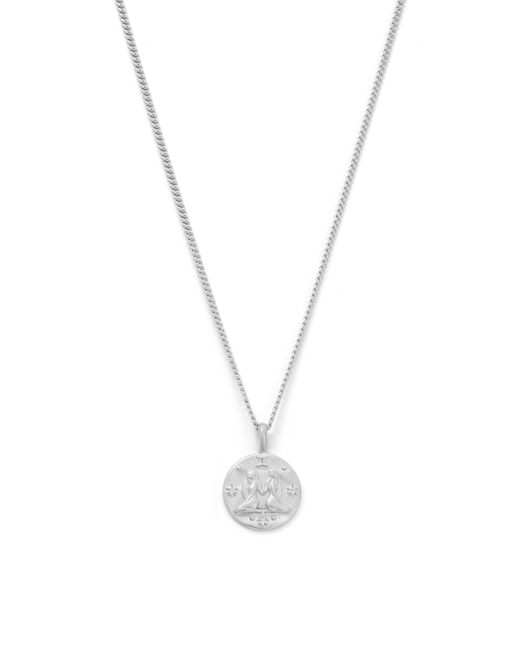 GEMINI PETITE ZODIAC NECKLACE (STERLING SILVER) IMAGE 1