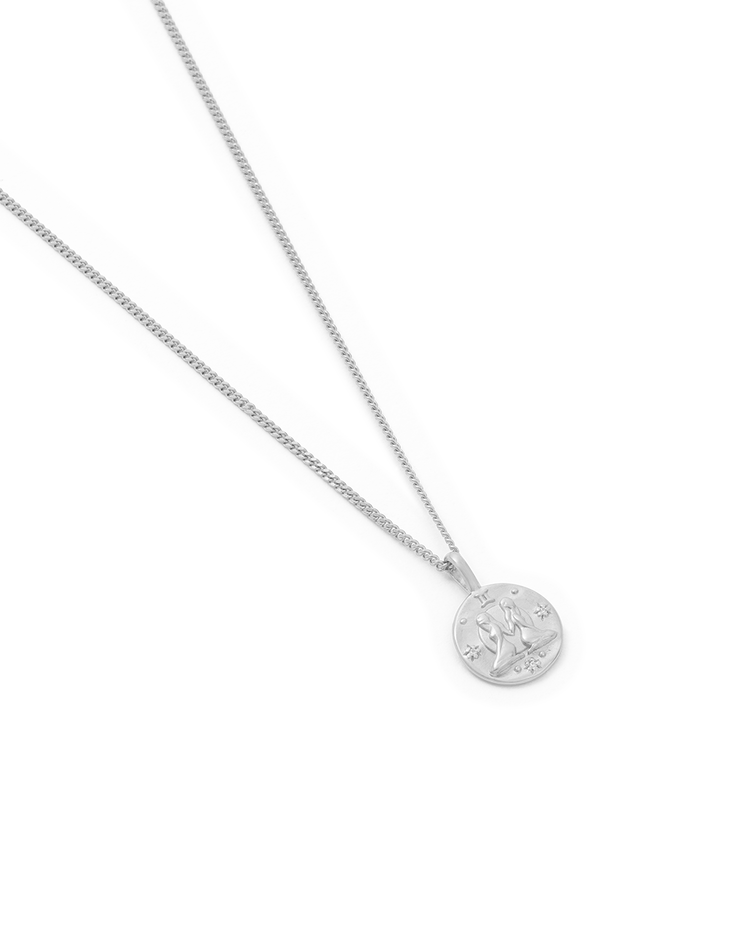 GEMINI PETITE ZODIAC NECKLACE (STERLING SILVER)