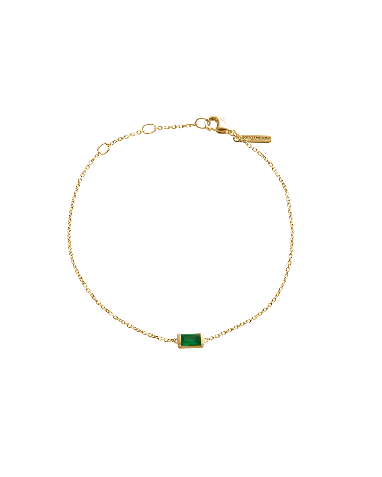 BAGUETTE BIRTHSTONE BRACELET (18K GOLD VERMEIL) MAY