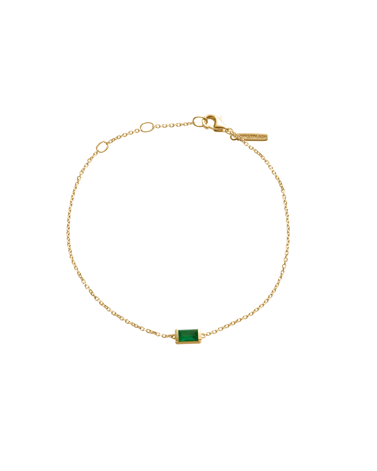 BAGUETTE BIRTHSTONE BRACELET (18K GOLD VERMEIL) MAY