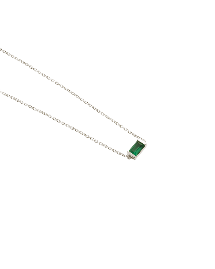 BAGUETTE BIRTHSTONE BRACELET (STERLING SILVER)