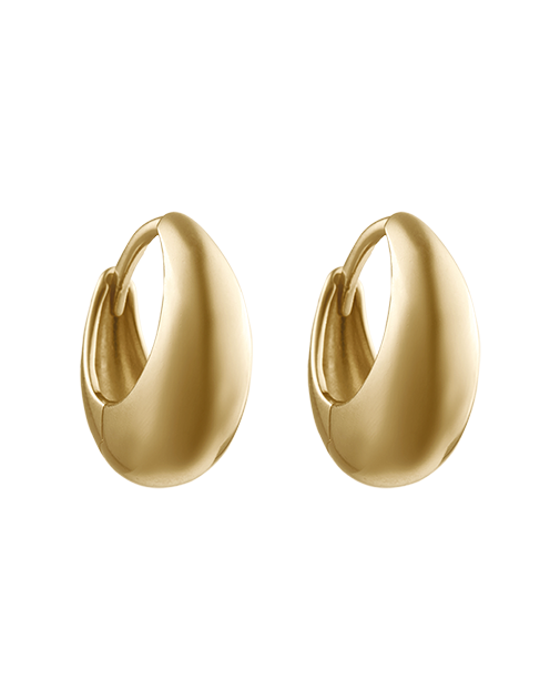 INDIGO HOOPS MEDIUM (18K GOLD PLATED) IMAGE 1