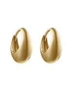INDIGO HOOPS MEDIUM (18K GOLD PLATED) IMAGE 1