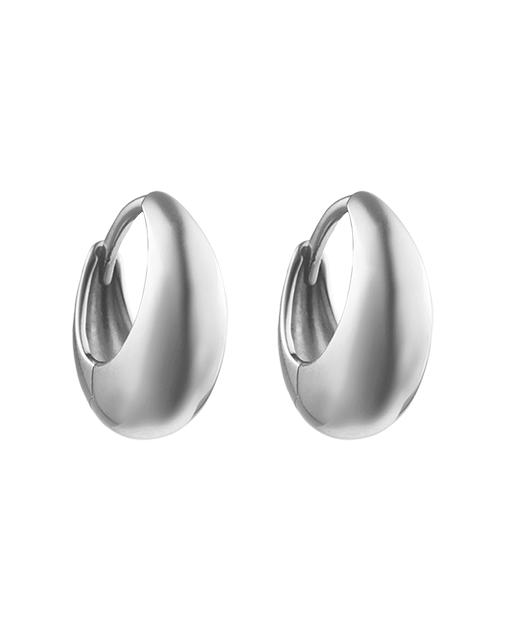 INDIGO HOOPS MEDIUM (STERLING SILVER) IMAGE 1