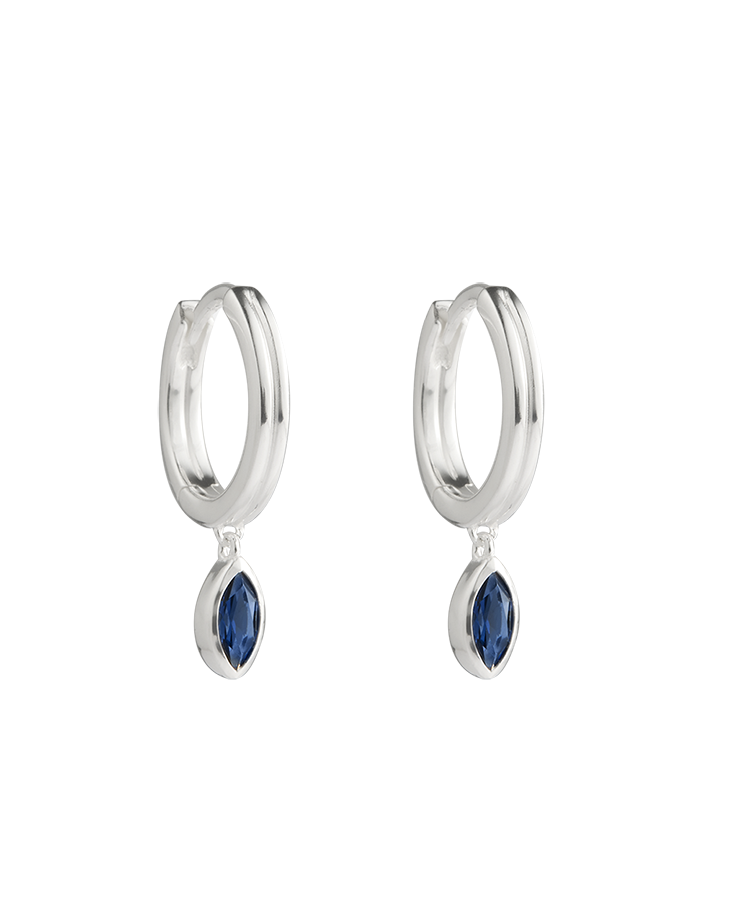 INK DROP HOOPS (STERLING SILVER) IMAGE 1