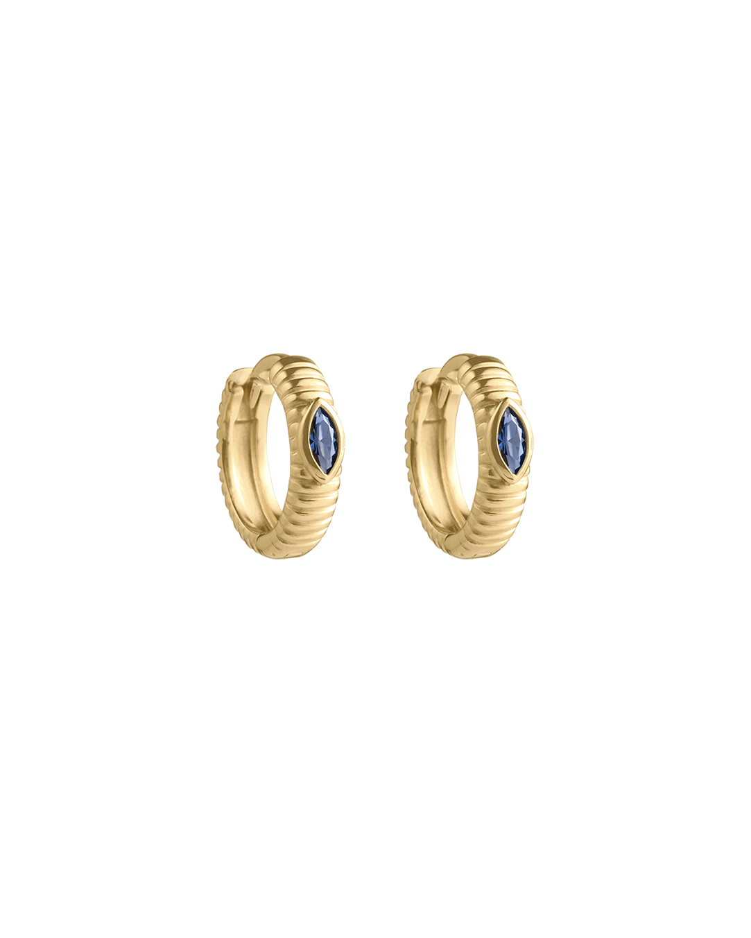 INK TEXTURE HOOPS (18K GOLD PLATED) IMAGE 1