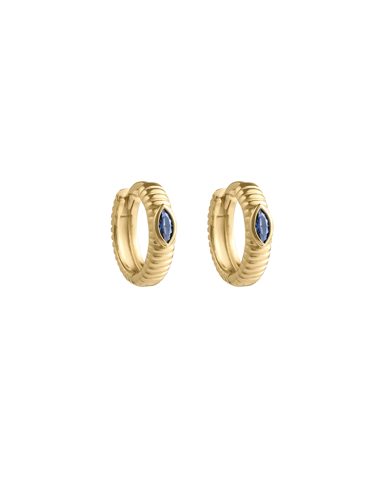 INK TEXTURE HOOPS (18K GOLD PLATED) IMAGE 1
