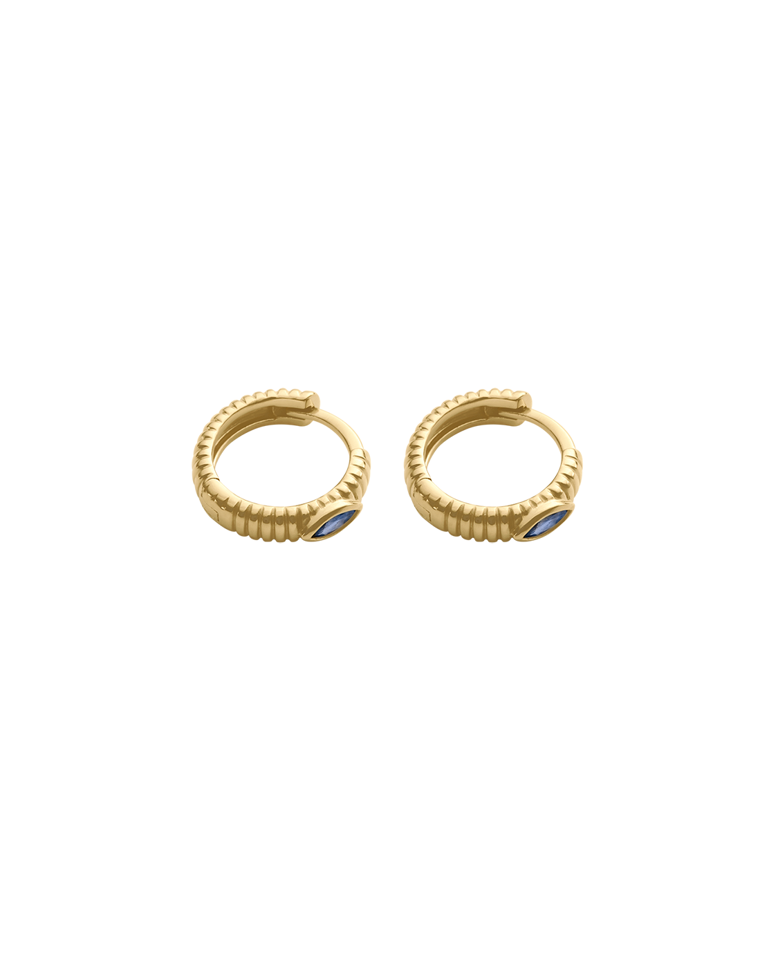 INK TEXTURE HOOPS (18K GOLD PLATED) IMAGE 4