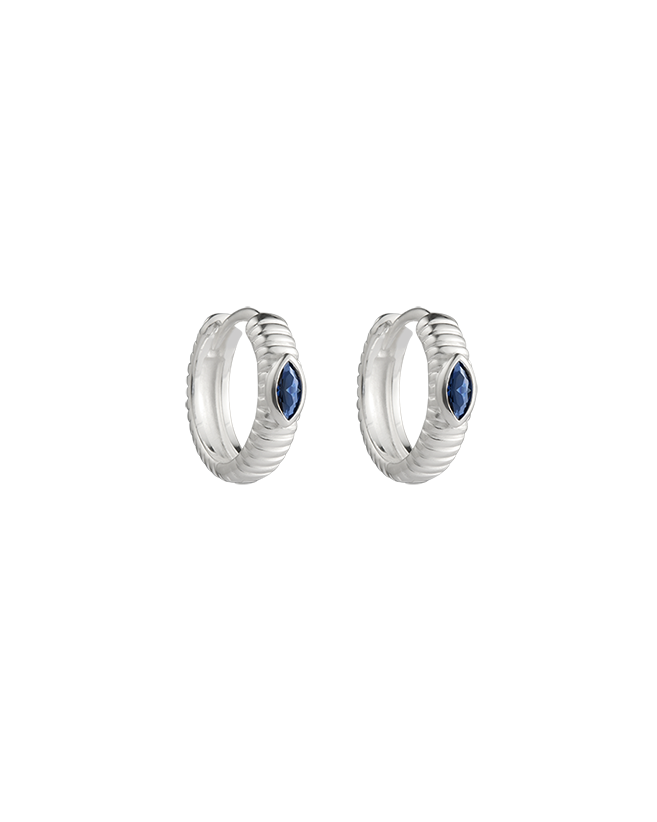 INK TEXTURE HOOPS (STERLING SILVER) IMAGE 1