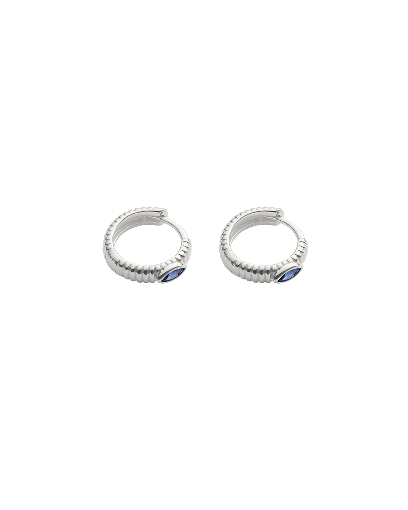 INK TEXTURE HOOPS (STERLING SILVER) IMAGE 4