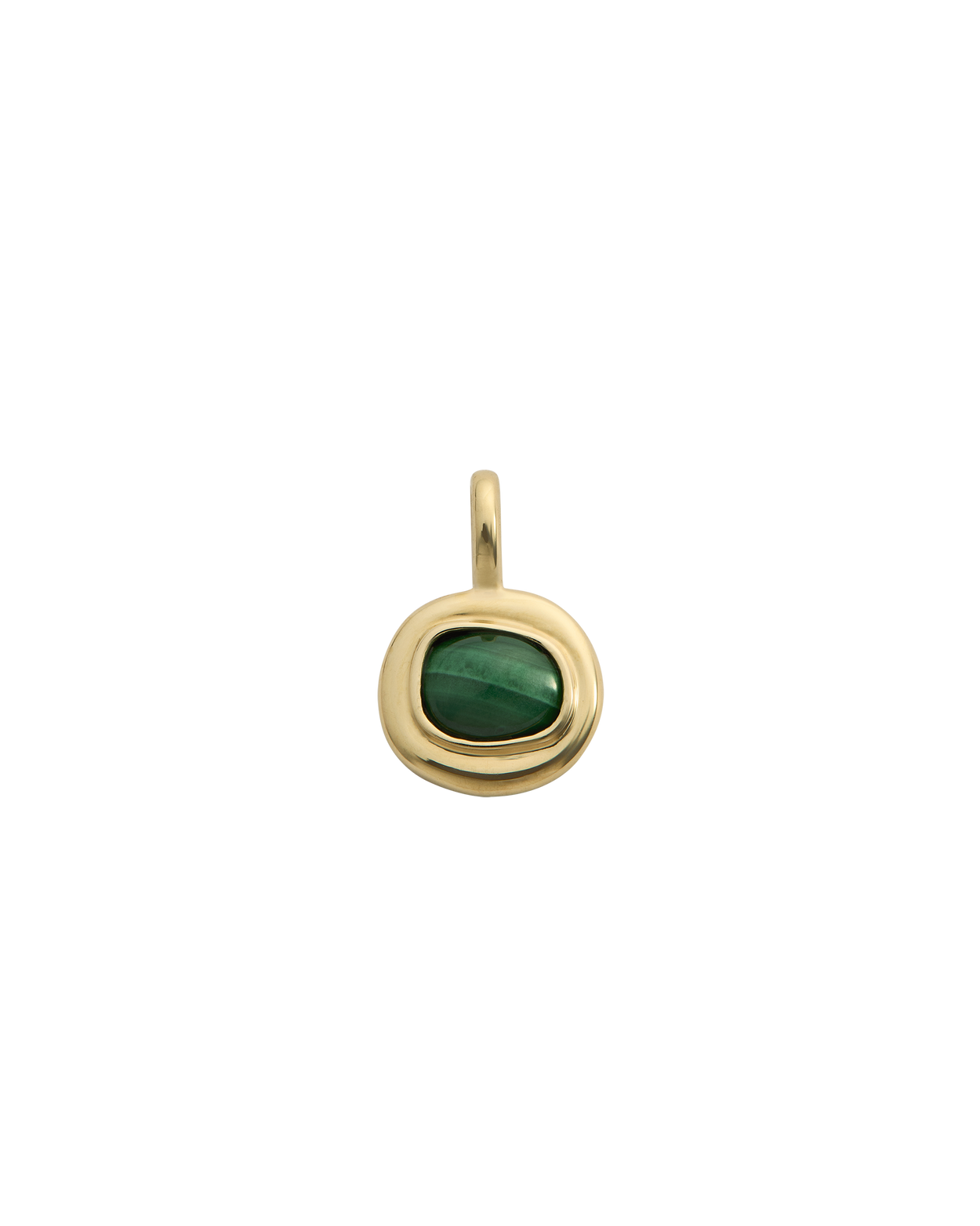 INTO THE FLOW MALACHITE CHARM (9K GOLD) IMAGE 1