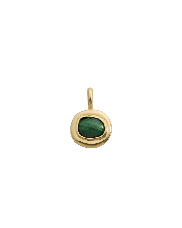 INTO THE FLOW MALACHITE CHARM (9K GOLD) IMAGE 1