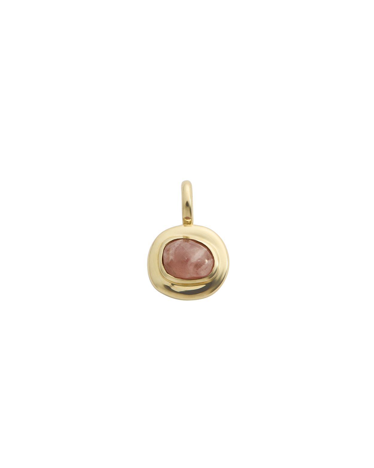 INTO THE FLOW RHODOCHROSITE CHARM (9K GOLD) IMAGE 1