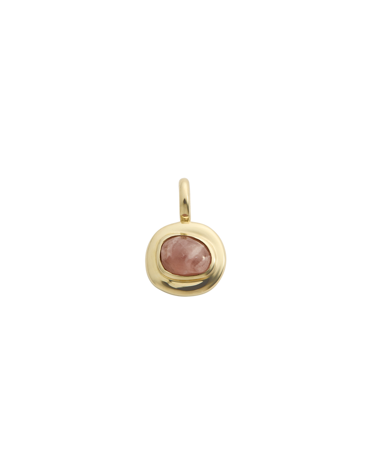 INTO THE FLOW RHODOCHROSITE CHARM (9K GOLD) IMAGE 1