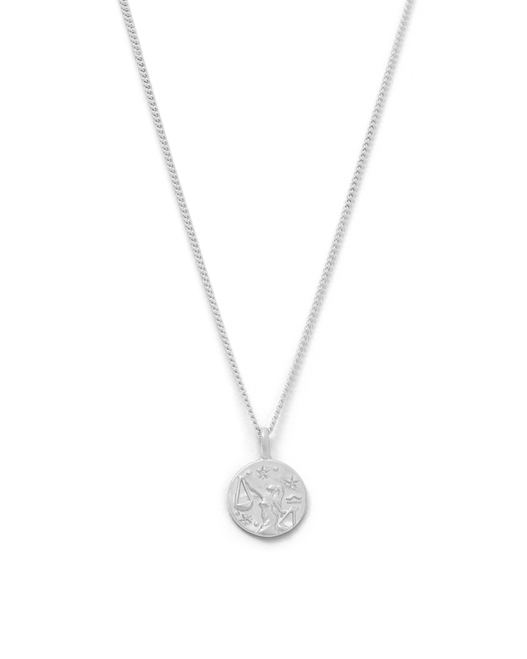 LIBRA PETITE ZODIAC NECKLACE (STERLING SILVER) IMAGE 1