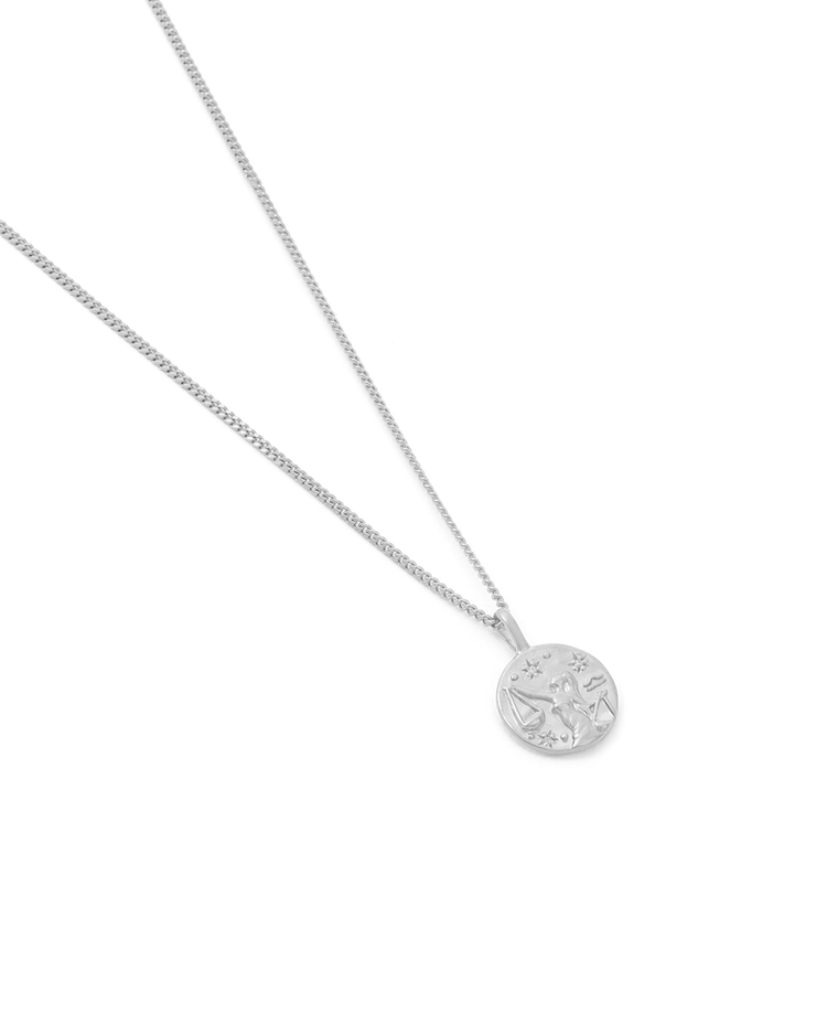 LIBRA PETITE ZODIAC NECKLACE (STERLING SILVER)