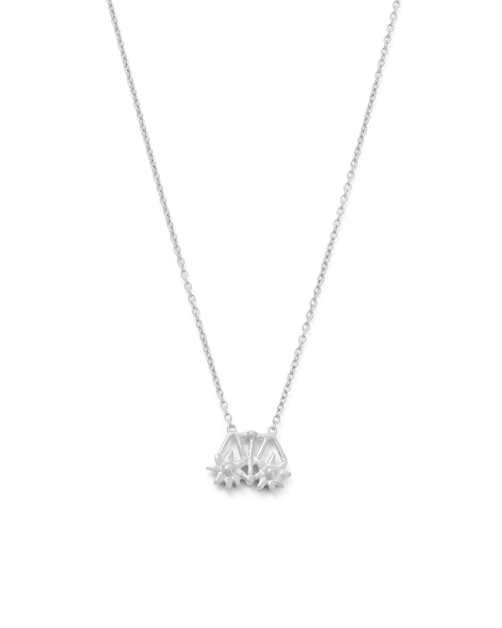 LIBRA STAR SIGN NECKLACE (STERLING SILVER) IMAGE 1