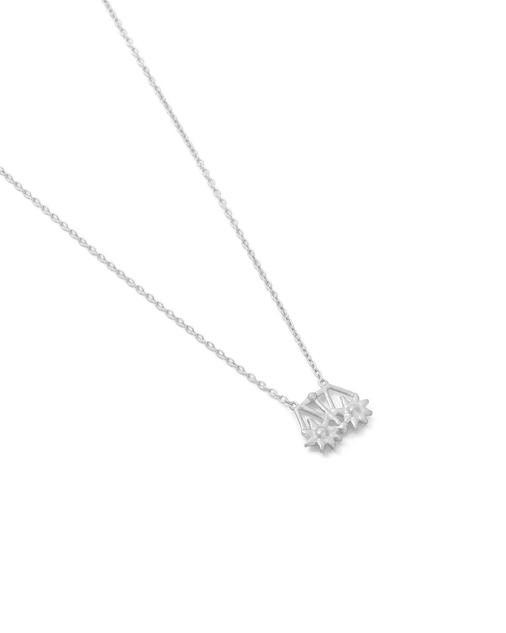 LIBRA STAR SIGN NECKLACE (STERLING SILVER) IMAGE 4