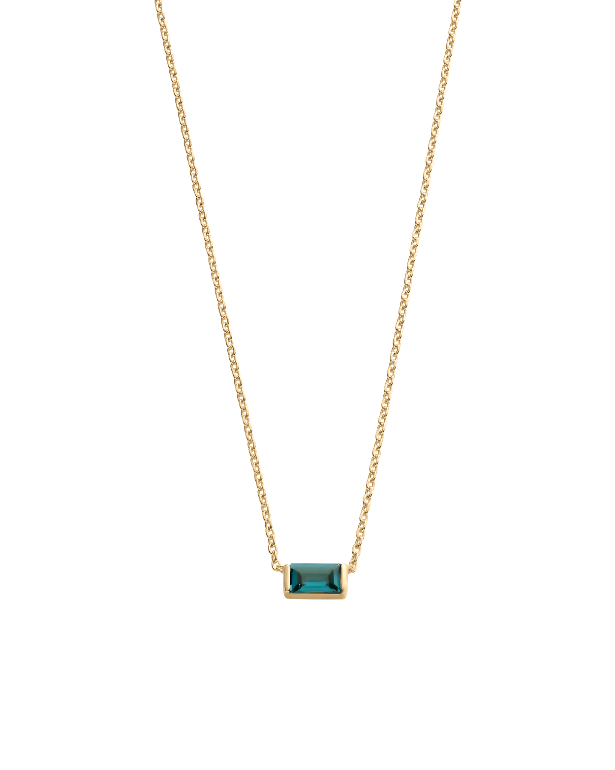 BAGUETTE BIRTHSTONE NECKLACE (18K GOLD VERMEIL) SEPTEMBER