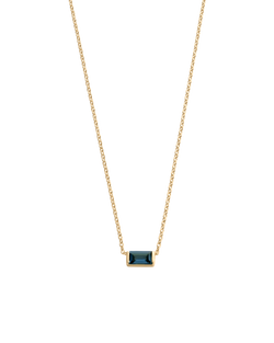 BAGUETTE BIRTHSTONE NECKLACE (18K GOLD VERMEIL) SEPTEMBER