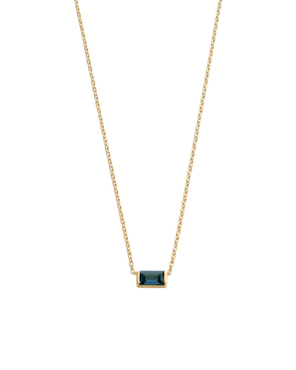 BAGUETTE BIRTHSTONE NECKLACE (18K GOLD VERMEIL) SEPTEMBER
