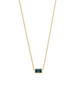BAGUETTE BIRTHSTONE NECKLACE (18K GOLD VERMEIL) SEPTEMBER