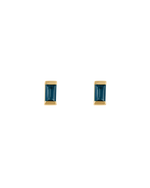 BAGUETTE BIRTHSTONE STUDS | LONDON BLUE TOPAZ | SEPTEMBER