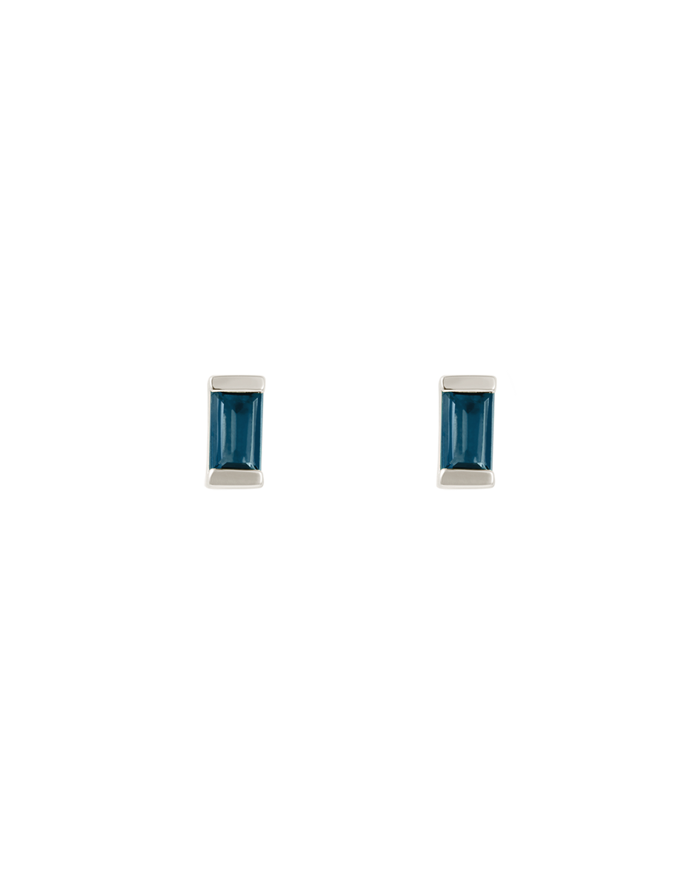 BAGUETTE BIRTHSTONE STUD BLUE TOPAZ | SEPTEMBER