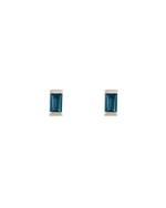 BAGUETTE BIRTHSTONE STUD BLUE TOPAZ | SEPTEMBER