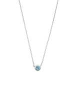 PETITE BIRTHSTONE NECKLACE (STERLING SILVER) SEPTEMBER