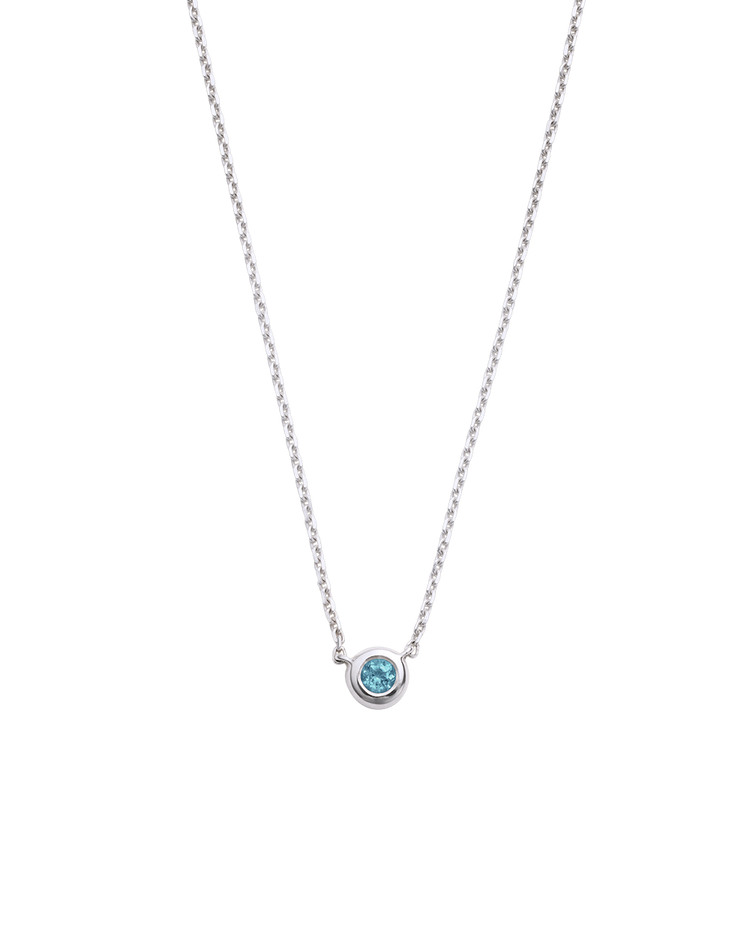 PETITE BIRTHSTONE NECKLACE (STERLING SILVER) SEPTEMBER
