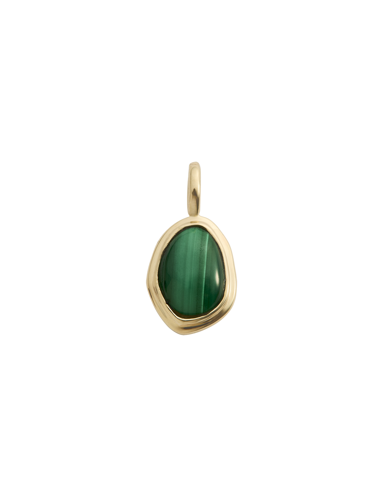 LUMINOUS MALACHITE CHARM (9K GOLD) IMAGE 1