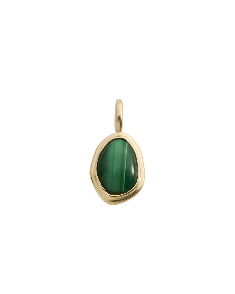 LUMINOUS MALACHITE CHARM (9K GOLD) IMAGE 1
