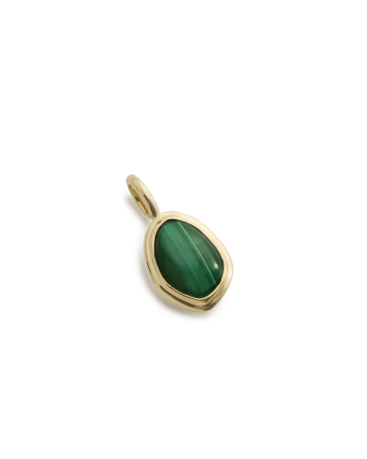 LUMINOUS MALACHITE CHARM (9K GOLD)