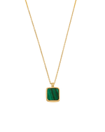 MALACHITE PENDANT NECKLACE (18K GOLD VERMEIL) IMAGE 1