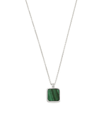 MALACHITE PENDANT NECKLACE (STERLING SILVER) IMAGE 1