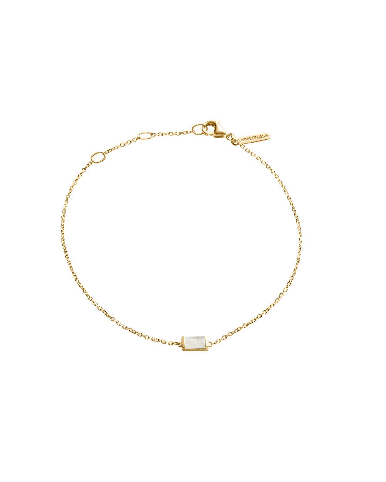 BAGUETTE BIRTHSTONE BRACELET (18K GOLD VERMEIL) JUNE