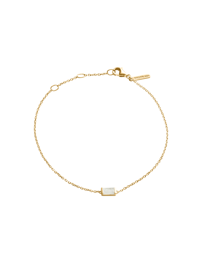 BAGUETTE BIRTHSTONE BRACELET (18K GOLD VERMEIL) JUNE