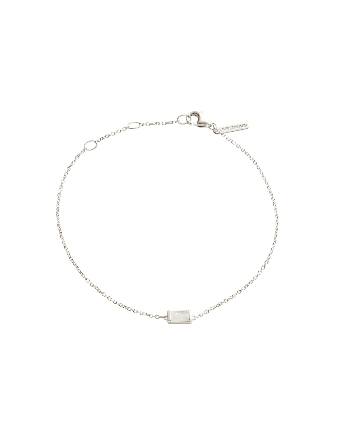 BAGUETTE BIRTHSTONE BRACELET (STERLING SILVER) JUNE