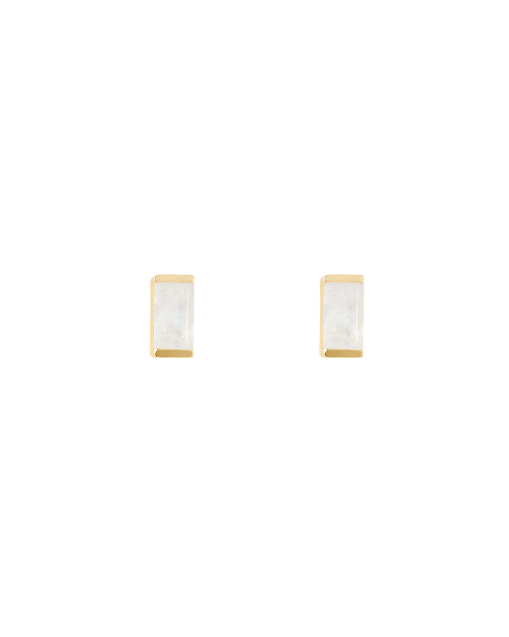 BAGUETTE BIRTHSTONE STUDS (18K GOLD PLATED)