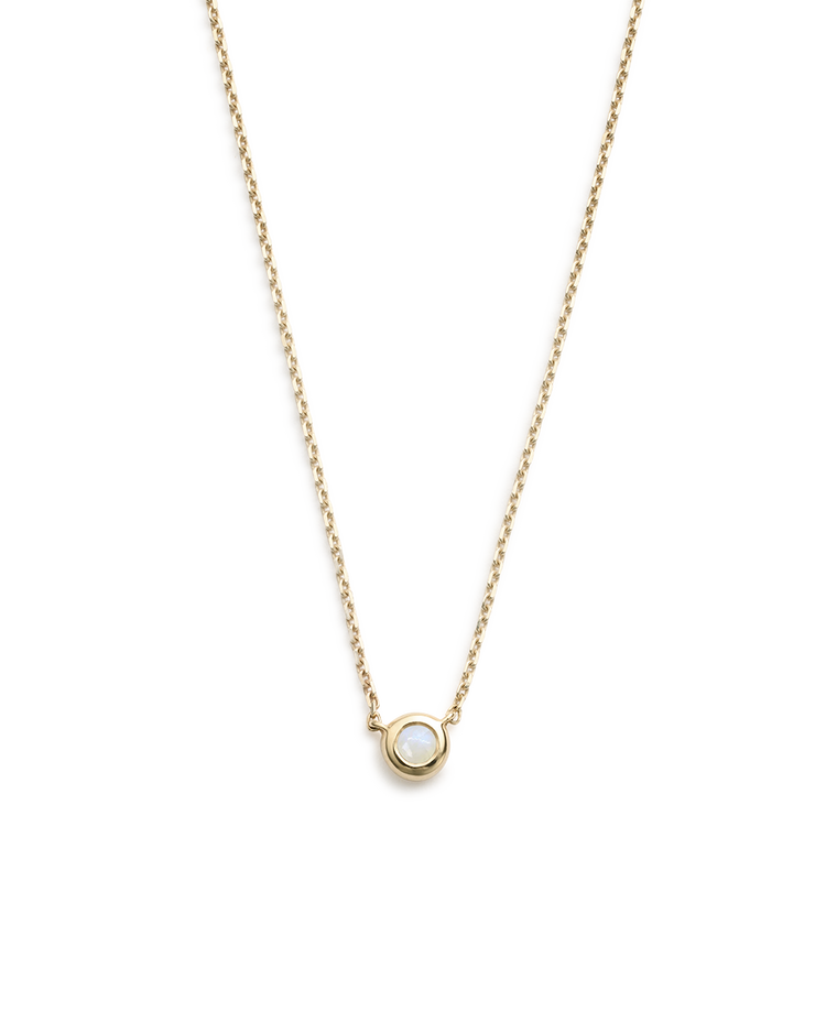 PETITE BIRTHSTONE NECKLACE (9K GOLD) JUNE