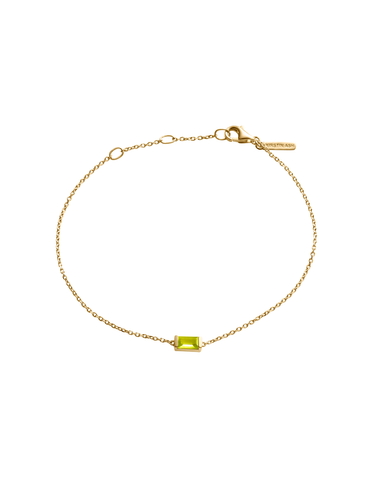BAGUETTE BIRTHSTONE BRACELET (18K GOLD VERMEIL) AUGUST