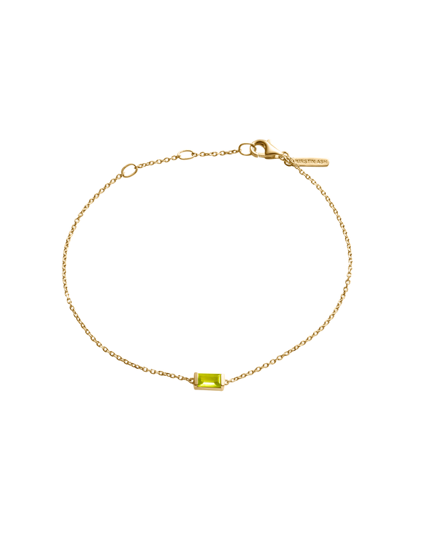BAGUETTE BIRTHSTONE BRACELET (18K GOLD VERMEIL) AUGUST