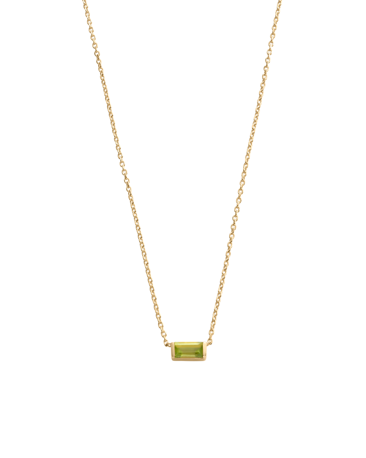BAGUETTE BIRTHSTONE NECKLACE (18K GOLD VERMEIL) AUGUST